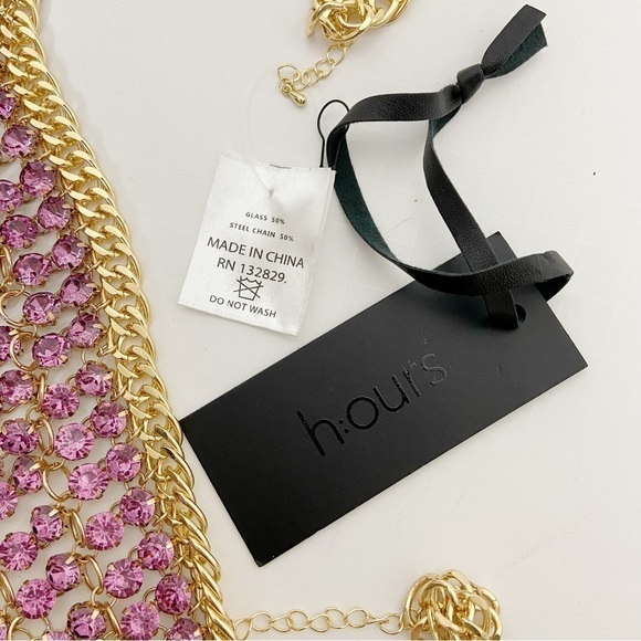 H:ours Oaklyn Top in Purple Embellishments Chain - Picture 7 of 9